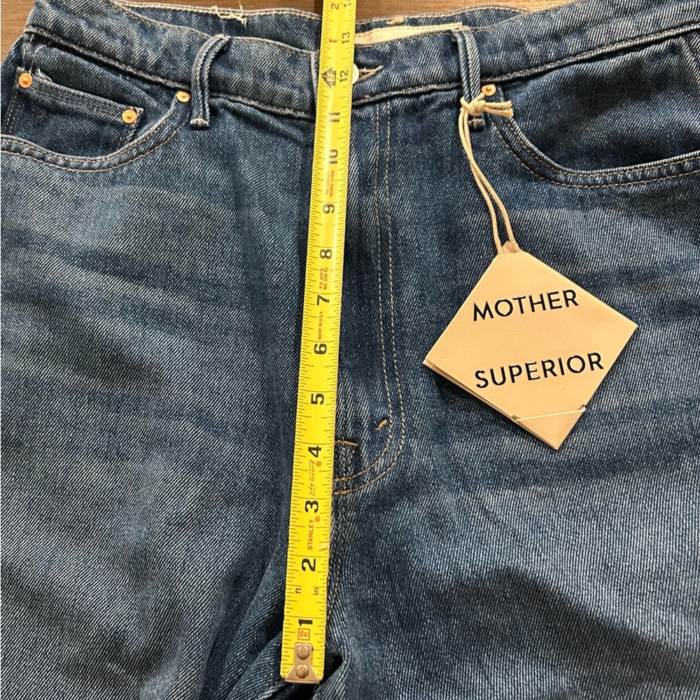 MOTHER High-Rise Cropped Balloon Jeans in Medium Blue - Picture 9 of 16